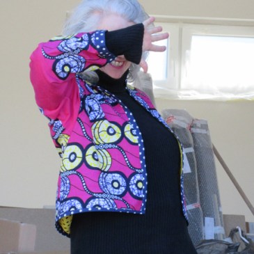 Pinkes Waxprint Jäckchen