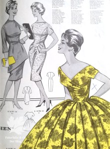 Glorias Weltmode, Vintage Kleid, Schnitt 50er