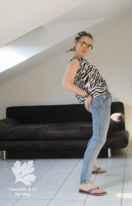 Vintage Bluse mit Zebra, Festival Look