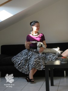 Vintage Zebra Tellerrock, Burda Jersey Shirt 2002 50s