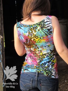 Basic Top Nähen Graffiti bund mit Schrägband