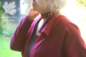 Handloom mit Bordüre Jacke für Karlotta Pink