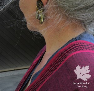 Handloom mit Bordüre Jacke für Karlotta Pink