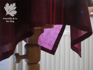 Handloom mit Bordüre Jacke für Karlotta Pink