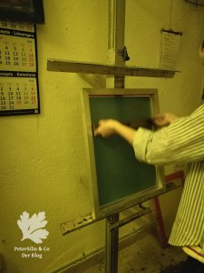 Siebdruck Sieb beschichten