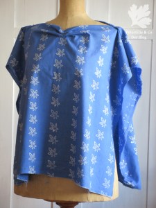 Bluse Blaudruck