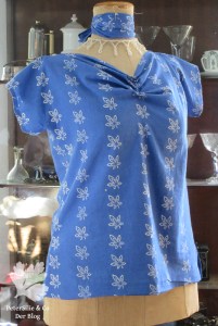 Bluse Blaudruck