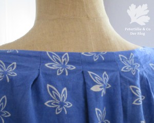 Blaudruckbluse Rücken