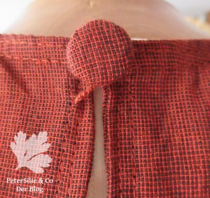 Handloom Karlotta Pink 20er Jahre Kleid nähen bezogener Knopf