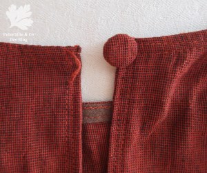 Handloom Karlotta Pink 20er Jahre Kleid nähen bezogner Knopf