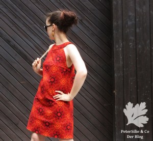 Pramo 5/1968 A-Linien Kleid, 60s dress, Vintage nähen blog, Shweshwe Stoff von Karlotta Pink