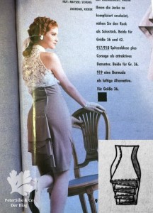 Burda International Frühling 1988 Bleistiftrock mit Volants