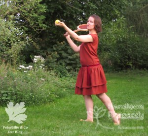 Kleid Handloom Karlotta Pink 20er Jahre Vintage Kleid nähen Blog