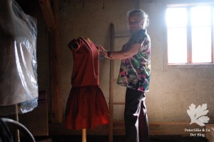 Kimonobluse Kunstseide