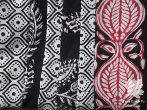 Beutel Baumwolle Indischer Blockprint Karlotta Pink