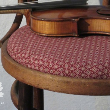 Thonetstuhl japanischer Baumwollstoff Karlotta Pink