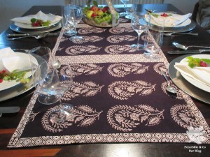 Tischläufer Paisley Blockprint karlotta Pink