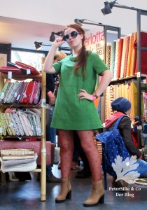 Burda 2/2014 Bouclekleid 60s Kleid nähen Schnittmuster modern