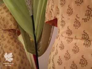 Chanderi Seide Karlotta Pink Detail Schnittmuster Vintage neue Schnitt 1964 Nähblog