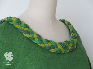 Kleid 02/2014 #112 Burda 112-022014-DL Karlotta Pink Handloom 60s Vintage Grün Nähblog Creating Couture Embellishment