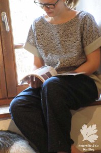 Japanische Stoffe Karlotta Pink P4P Patterns for Pirates Walk the Plank PJ Pyjamahose Schemaschnitt blau