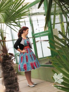 Waxprintkleid Beyer Mode 50er Vintage Retro nähen Blog Karlotta Pink PeterSilieundCo