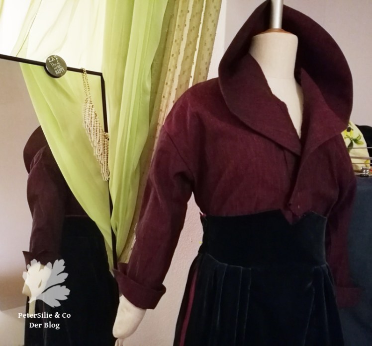 Bluse Rock Berlins Modenblatt Vintage Schnitt Nähen Samt Handloom
