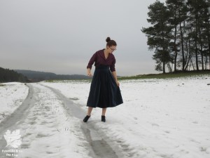 Berlins Modenblatt Bluse Samtrock Vintage Nähen Nähblog