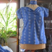 Blaudruck Bluse