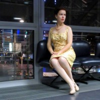 Kleid Vintage Chanderi-Seide