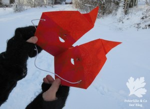 Origami Maske ShweShwe Stoff Karlotta Pink