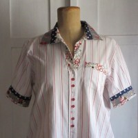 Streifen Hemd Upcycling