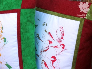 Polster Patchwork Siebdruck Irisdruck