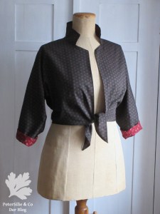 ternatioWendebluse/Jacke Burda Innal Frühling 84 japanischer Double-Face Karlotta Pink