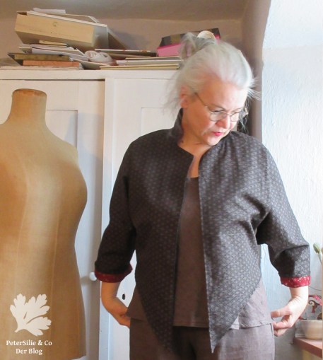 Wendebluse/Jacke Burda International Frühling 84 japanischer Double-Face Karlotta Pink