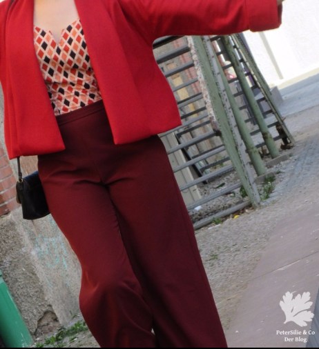 Jacke Simplicity Marlenehose Bluse Vintage Stoff Karlotta pink