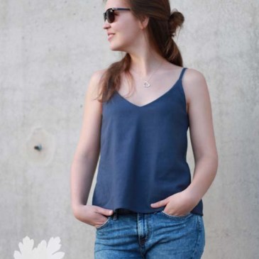 Ogden Cami true bias Leinen blau Linen blue