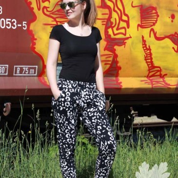 Hudson Pants lang true bias Sweat Leo Print