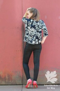 Matcha Top mit Ärmel Sew Liberated Oversize Bluse Stoff und Stil Floral Viskose