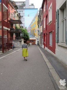 Karlotta Pink Blockprint nähen Vitntage Blog Bluse Rocke