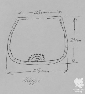 Schemazeichnung Taschenklappe