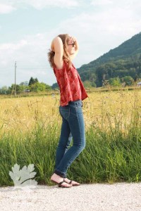 Match Top Sew Liberated Sleevesless Karlotta Pink Indian Handloom