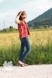 Match Top Sew Liberated Sleevesless Karlotta Pink Indian Handloom