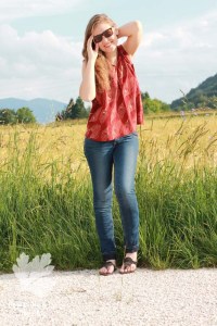 Match Top Sew Liberated Sleevesless Karlotta Pink Indian Handloom