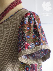 Bluse Karlotta Pink / indischer Baumwolldruck / Aboriginestoff/ Schnitt Simplicity 3/16 Mod 27