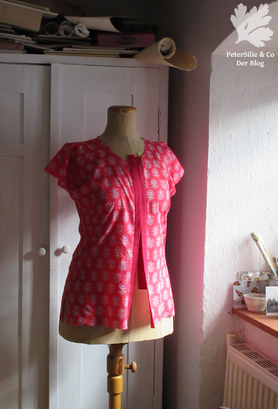 Bluse Blockprint Karlotta Pink