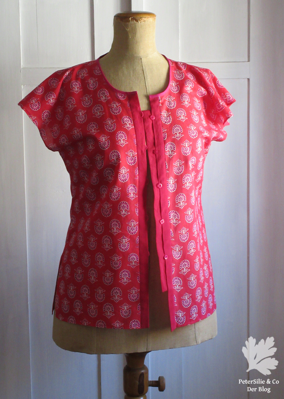 Bluse Blockprint Karlotta Pink
