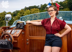 Burda Vintage Bluse Nähen Blog Karlotta Pink Handloom 2/1954