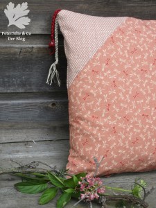 Polsterecke Kordel Perlen Japanische Stoffe Karlotta Pink