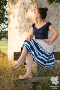 Streifen Siebdruck Faltenrock